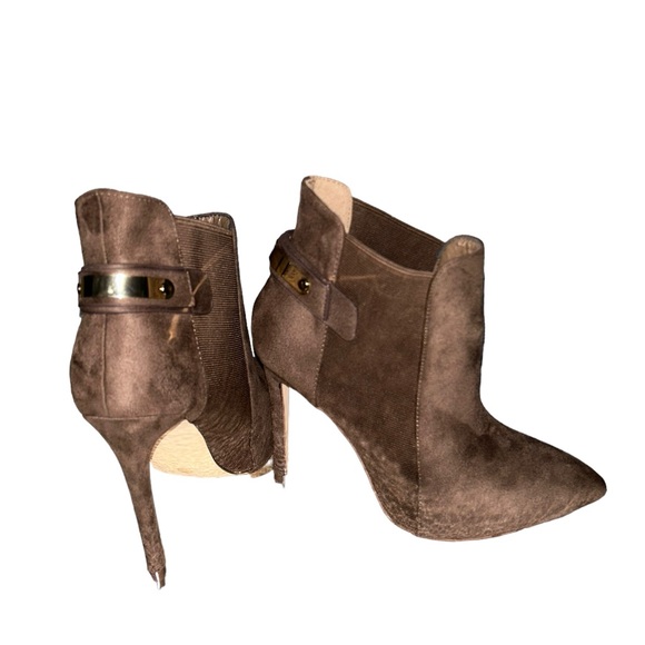Liliana Shoes - Liliana EUC Brown Suede Stiletto Heels Size 8